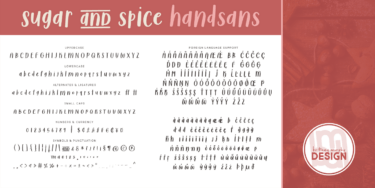 Sugar & Spice Font Duo Myfonts Handsans Letters